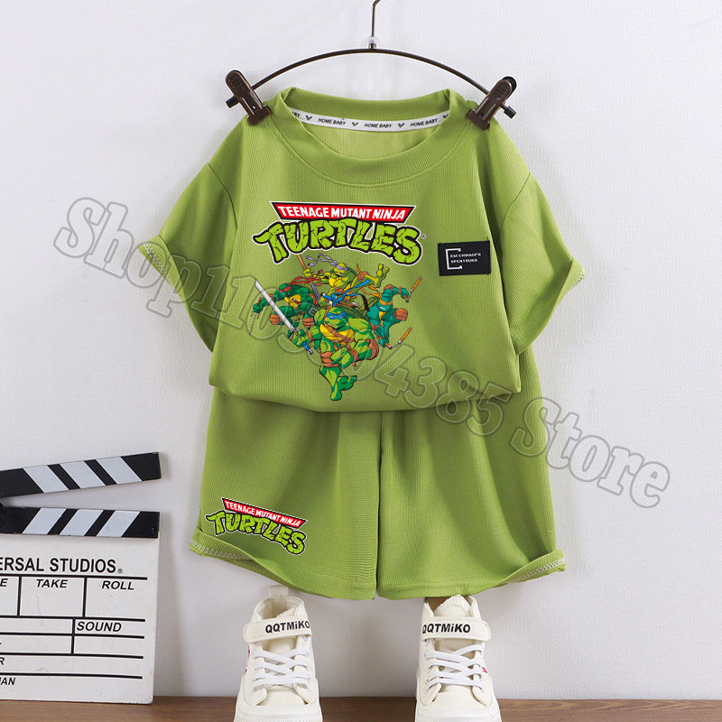 Kids Outdoor Ninja Set - Teenage Mutant Ninjas Turtles 티셔츠 반바지