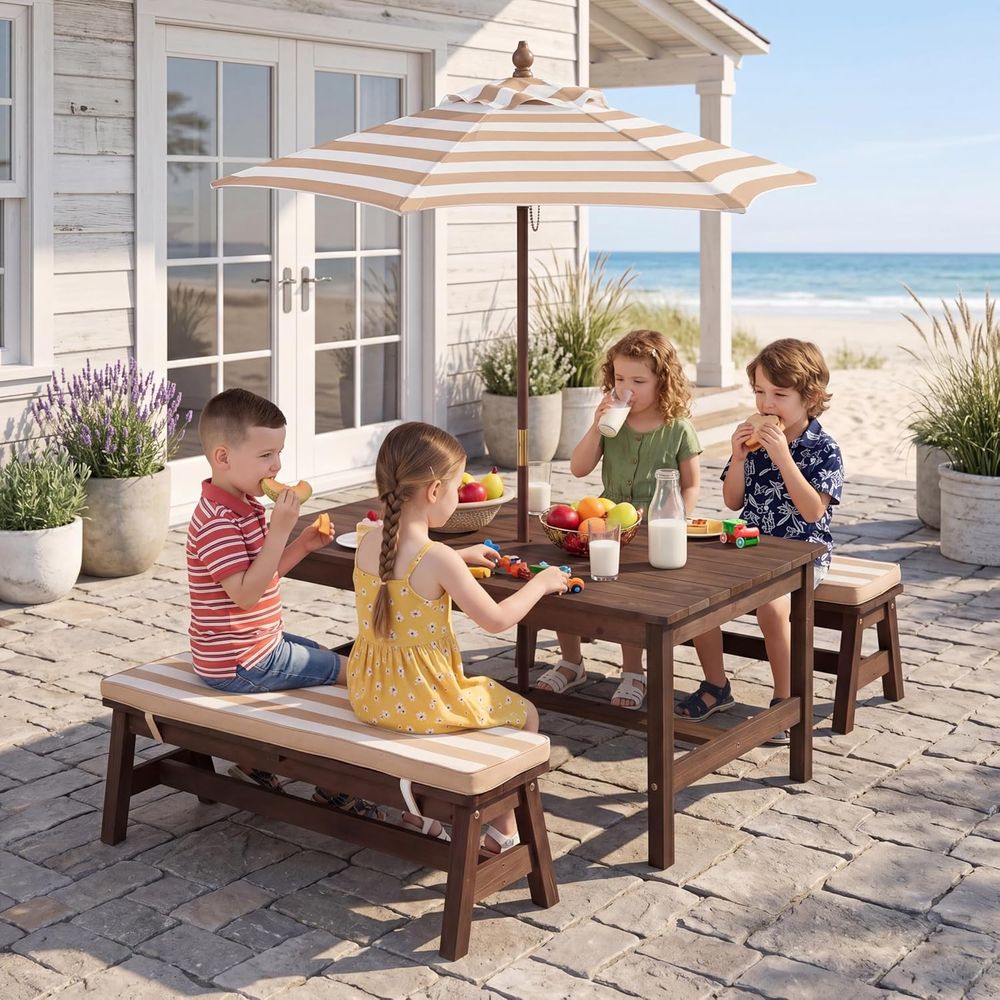 Kids Outdoor Umbrella For Table - 어린이 피크닉 테이블, 대형 42인치 x