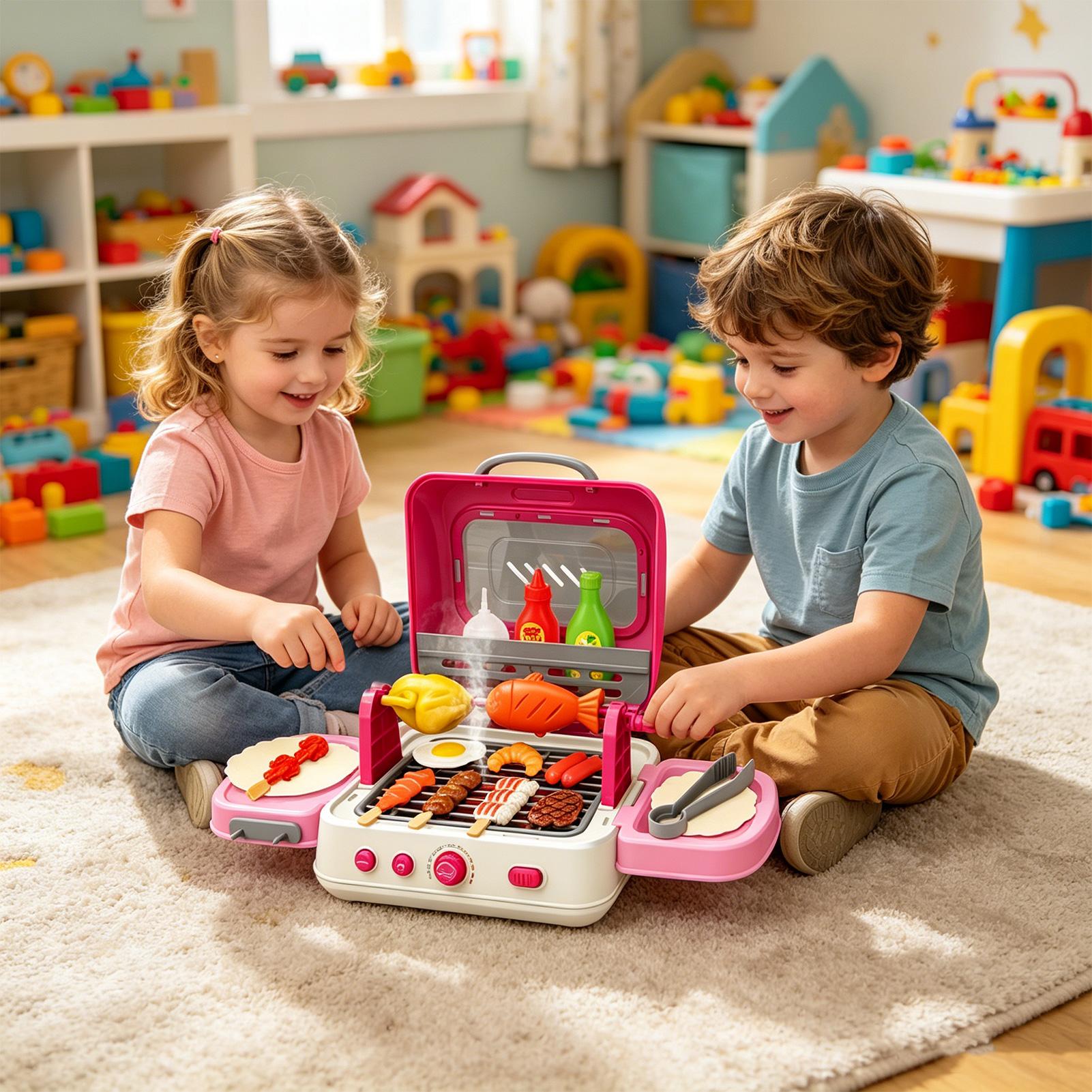 Kids Outdoor Grill Set - 어린이 야외 그릴 플레이 세트 사운드
