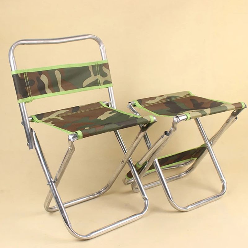 Kids Outdoor Folding Chair - 등받이가 있는 위장 접이식 의자 46x29x29cm