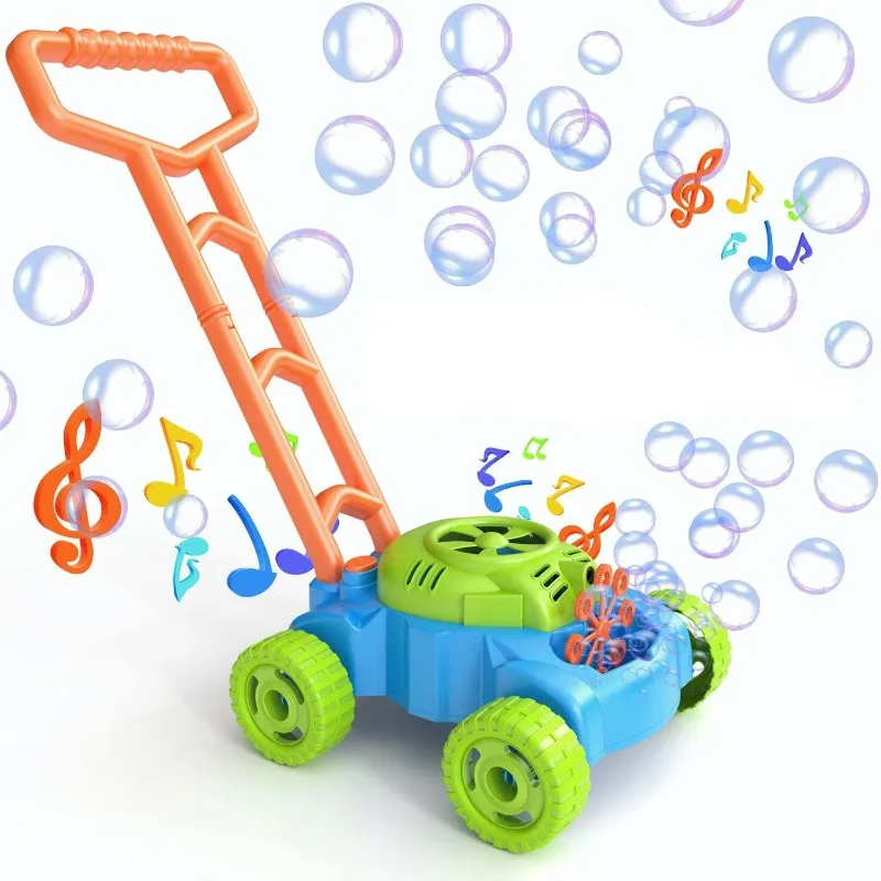 Kids Outdoor Lawn Mower - 전기 버블 카트 장난감, 야외 가족