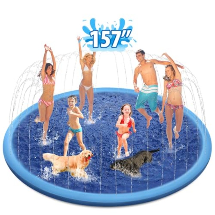 Sprinkler Splash Pad - 어린이와 반려견을 위한 야외 물놀이장: 157인치