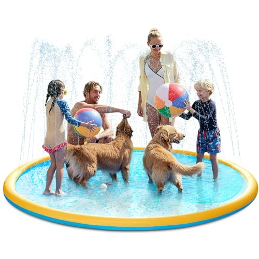 Sprinkler Splash Pad - 유아, 어린이, 강아지를 위한 야외 물놀이