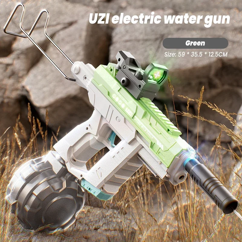 Kids Outdoor Nature Toys - 전동 UZI 우주 물총 핸드 일체형