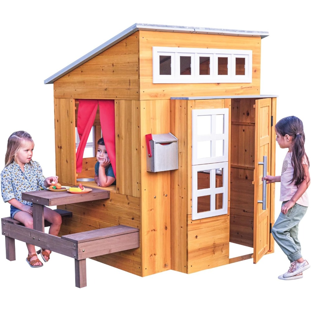 현대식 야외 목재 어린이 놀이집 세트 (피크닉 테이블, - Kids Outdoor Grill Set 리뷰 및 가격