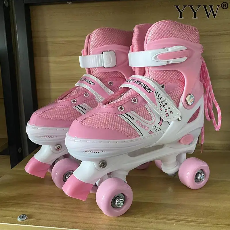 더블 로우 쿼드 롤러 스케이트 신발 4륜 스케이트 사이 - Kids Outdoor Quad 리뷰 및 가격