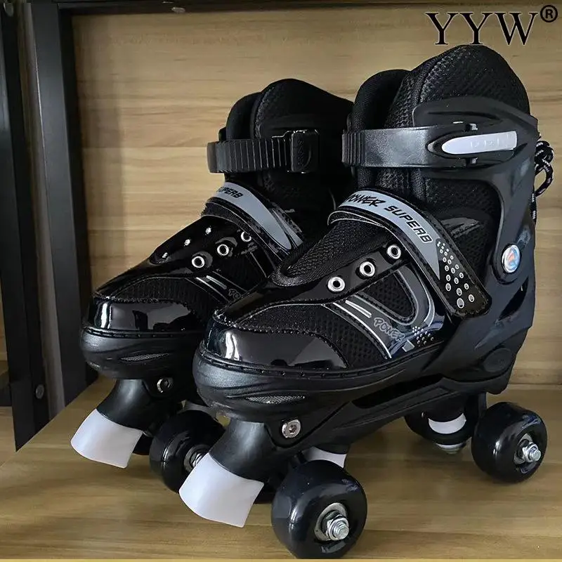 더블 로우 쿼드 롤러 스케이트 신발 4륜 스케이트 사이 - Kids Outdoor Quad 리뷰 및 가격