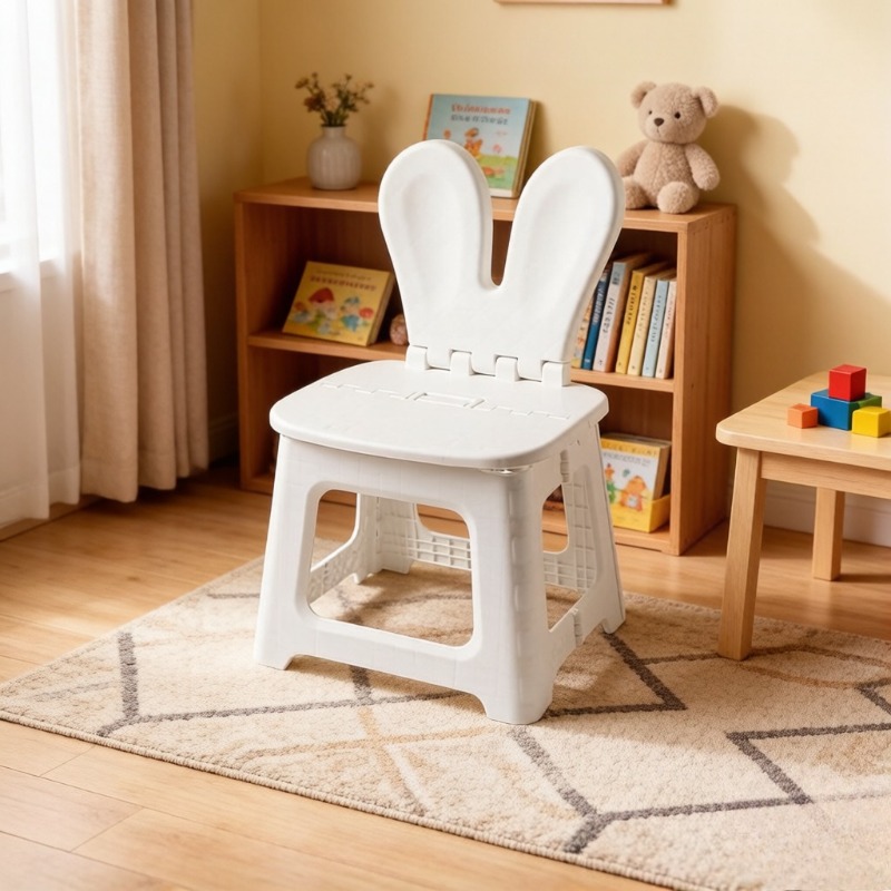 2PCS 두꺼운 토끼 만화 접이식 의자, 어린이를 위한 - Kids Outdoor Folding Chair 리뷰 및 가격
