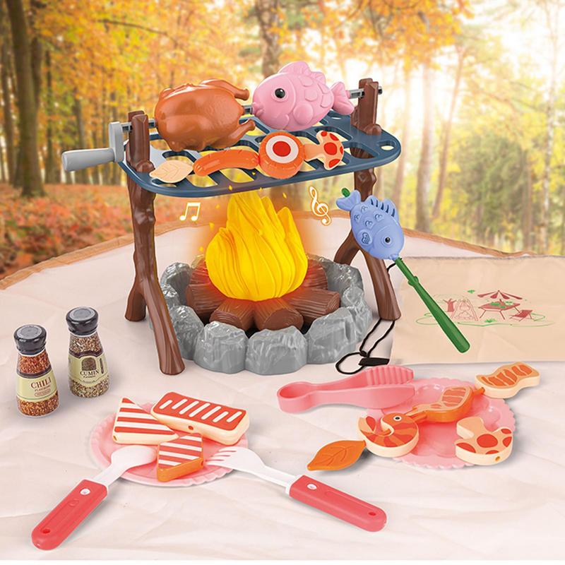 어린이용 미니 음식 캠프파이어 장난감, 바베큐 그릴 세 - Kids Outdoor Grill Set 리뷰 및 가격