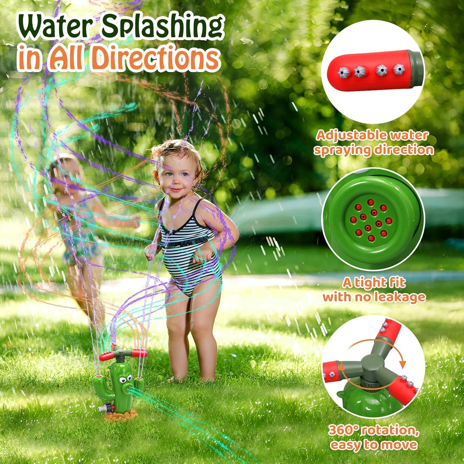 물 스프레이 장난감 선인장 스프링클러 야외 뒷마당 정원 - Sprinkler Splash Pad 리뷰 및 가격
