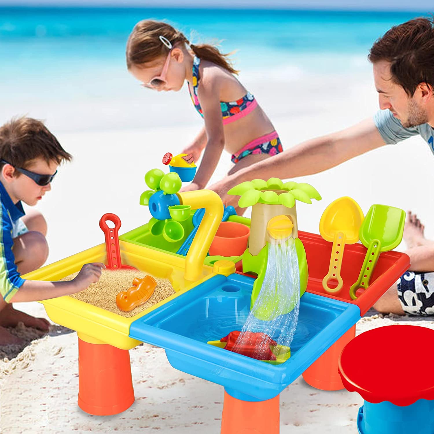 해변 테이블 모래 놀이 장난감, 어린이 야외 게임, 아 - Kids Outdoor Nature Toys 리뷰 및 가격