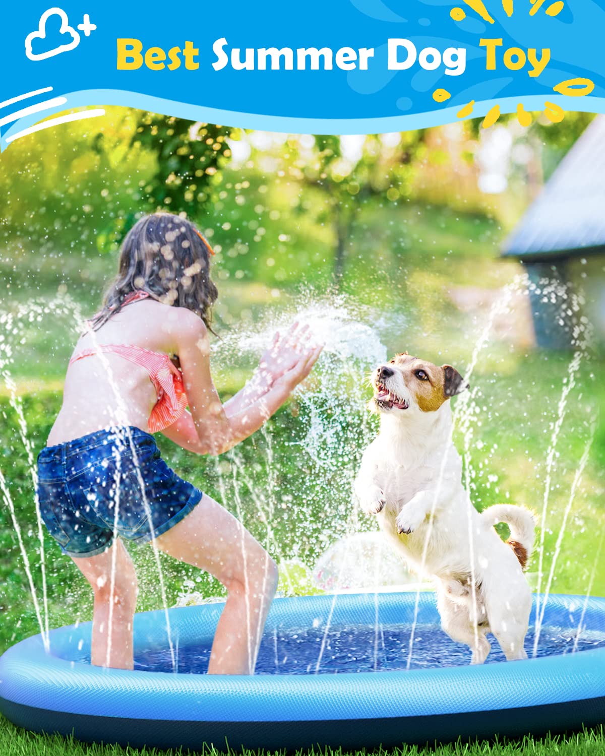 강아지 물놀이 매트, 두꺼운 스프링클러 풀 장난감, 미 - Sprinkler Splash Pad 리뷰 및 가격