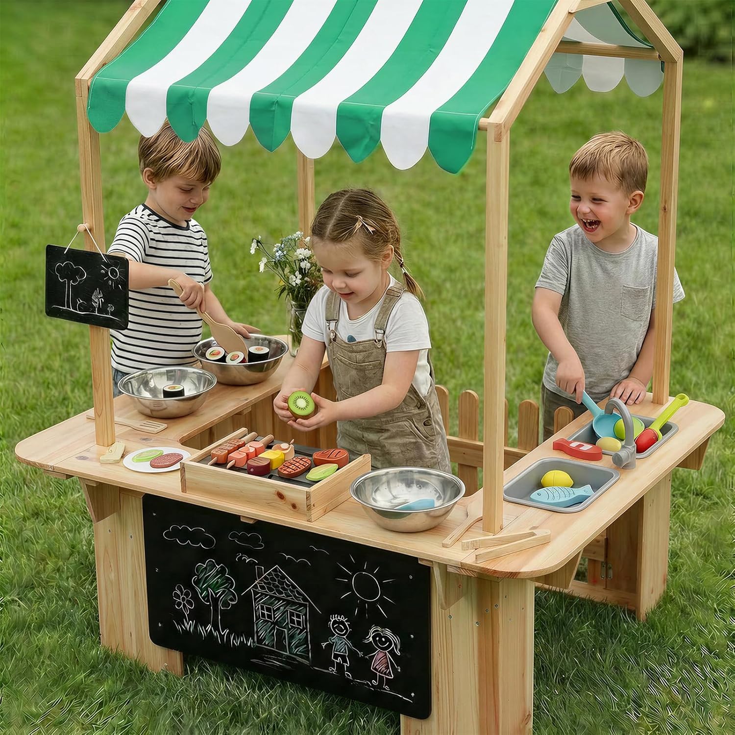 어린이 야외 놀이집, 진흙 주방, 바베큐 장난감, 야외 - Kids Outdoor Mud Kitchen 리뷰 및 가격