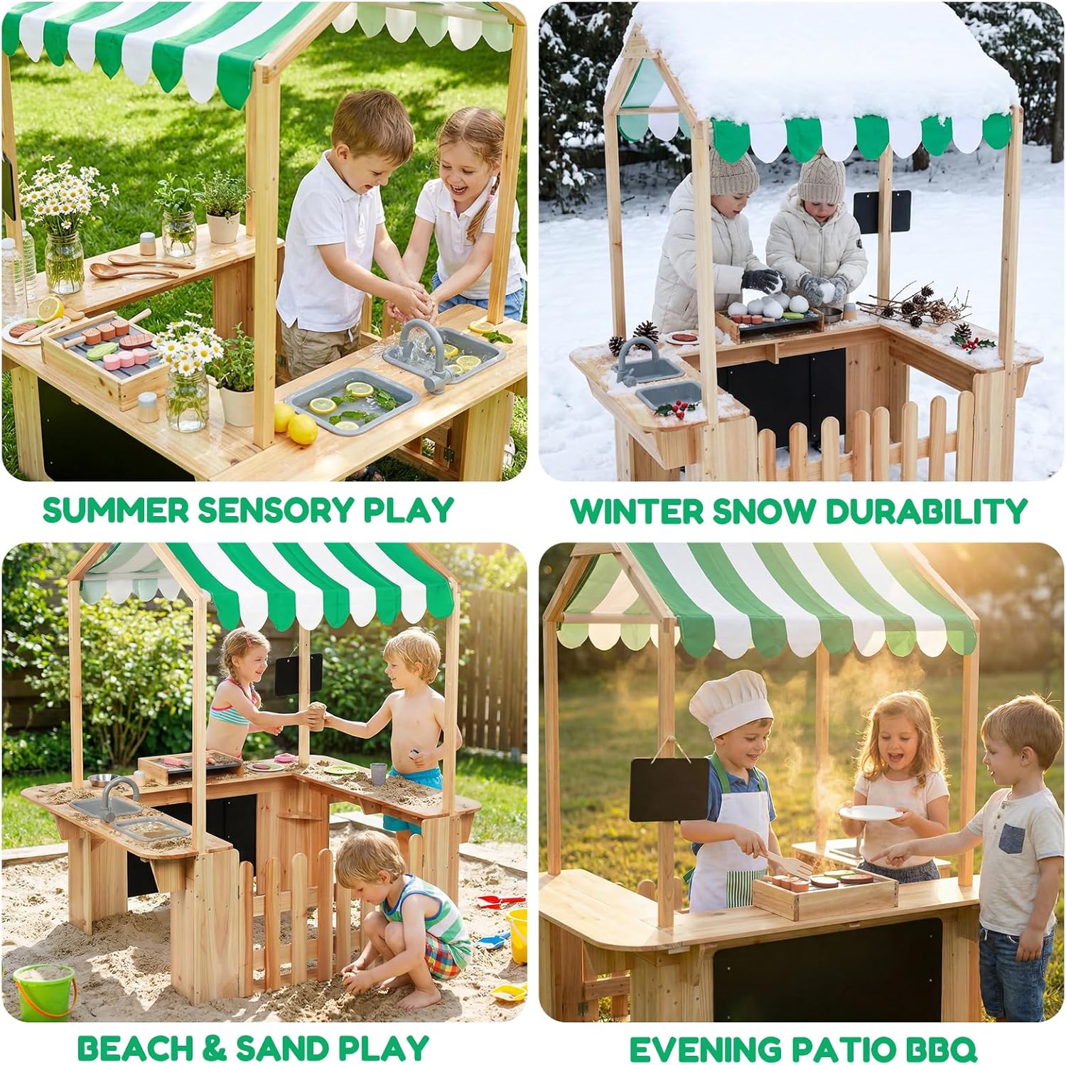 어린이 야외 놀이집, 진흙 주방, 바베큐 장난감, 야외 - Kids Outdoor Mud Kitchen 리뷰 및 가격