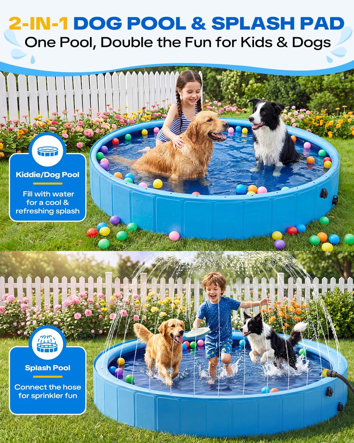 스플래시 패드 PVC 소재 대형 헤비듀티 접이식 휴대용 - Sprinkler Splash Pad 리뷰 및 가격