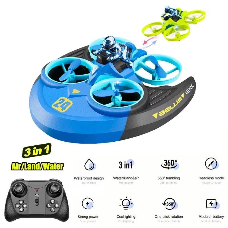 3-in-1 육지 공중 해상 RC 항공기 헬리콥터 스턴 - Kids Outdoor Quad 리뷰 및 가격