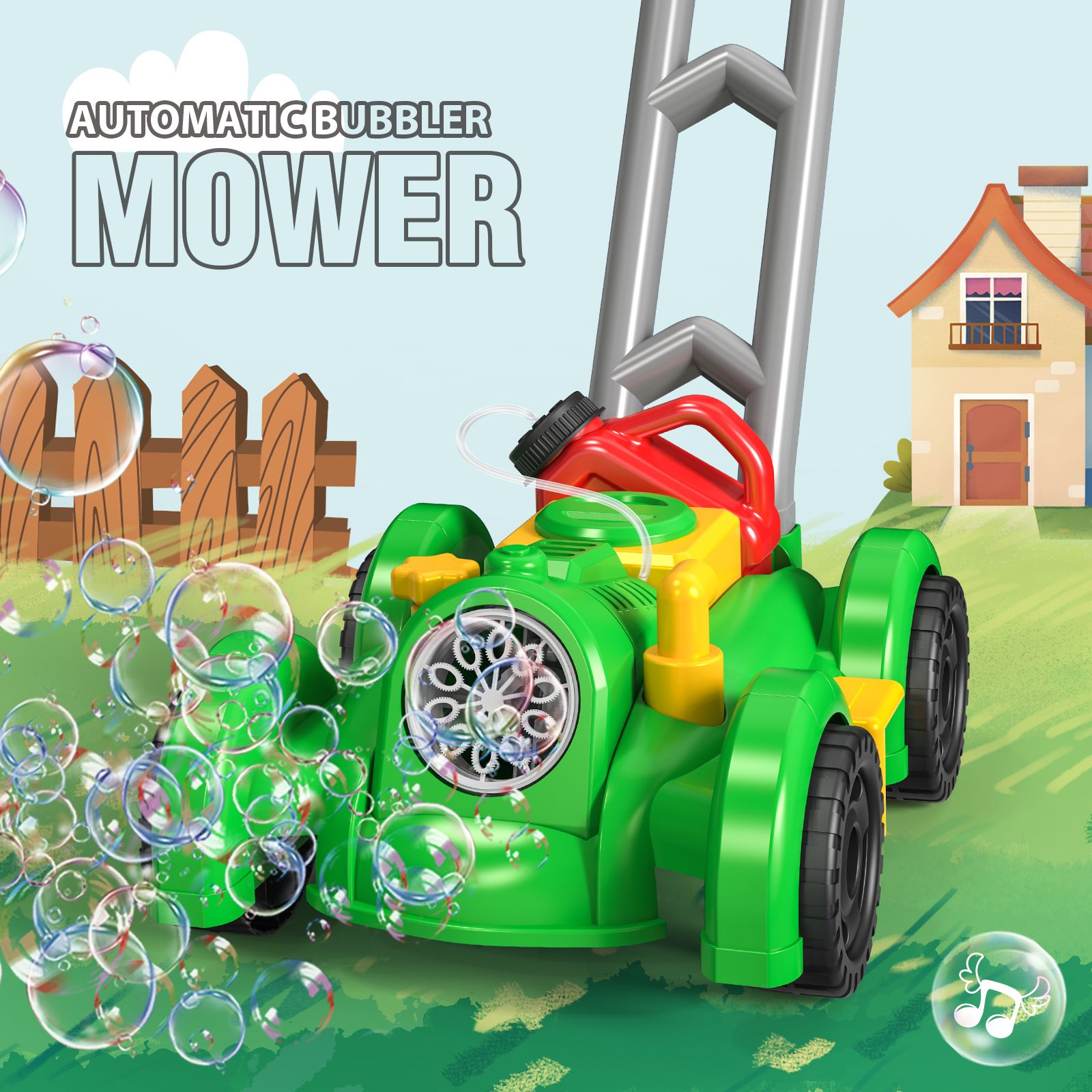 트롤리 버블 기관총 카트 잔디 깎는 기계 자동차 전기  - Kids Outdoor Lawn Mower 리뷰 및 가격