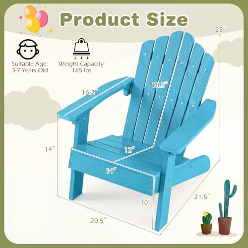 어린이용 아디론닥 의자, 전천후 HIPS 어린이용 야외 - Kids Outdoor Adirondack Chair 리뷰 및 가격