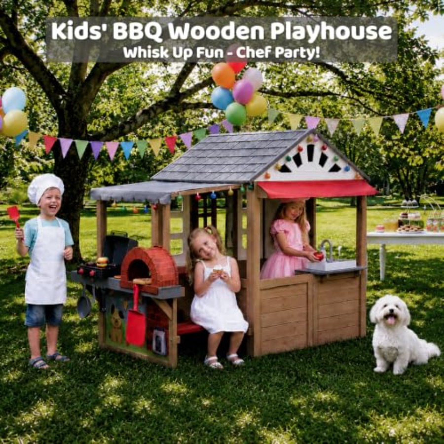 3~8세 어린이용 야외 놀이집, 삼나무, 갈색, 바베큐 - Kids Outdoor Grill Set 리뷰 및 가격