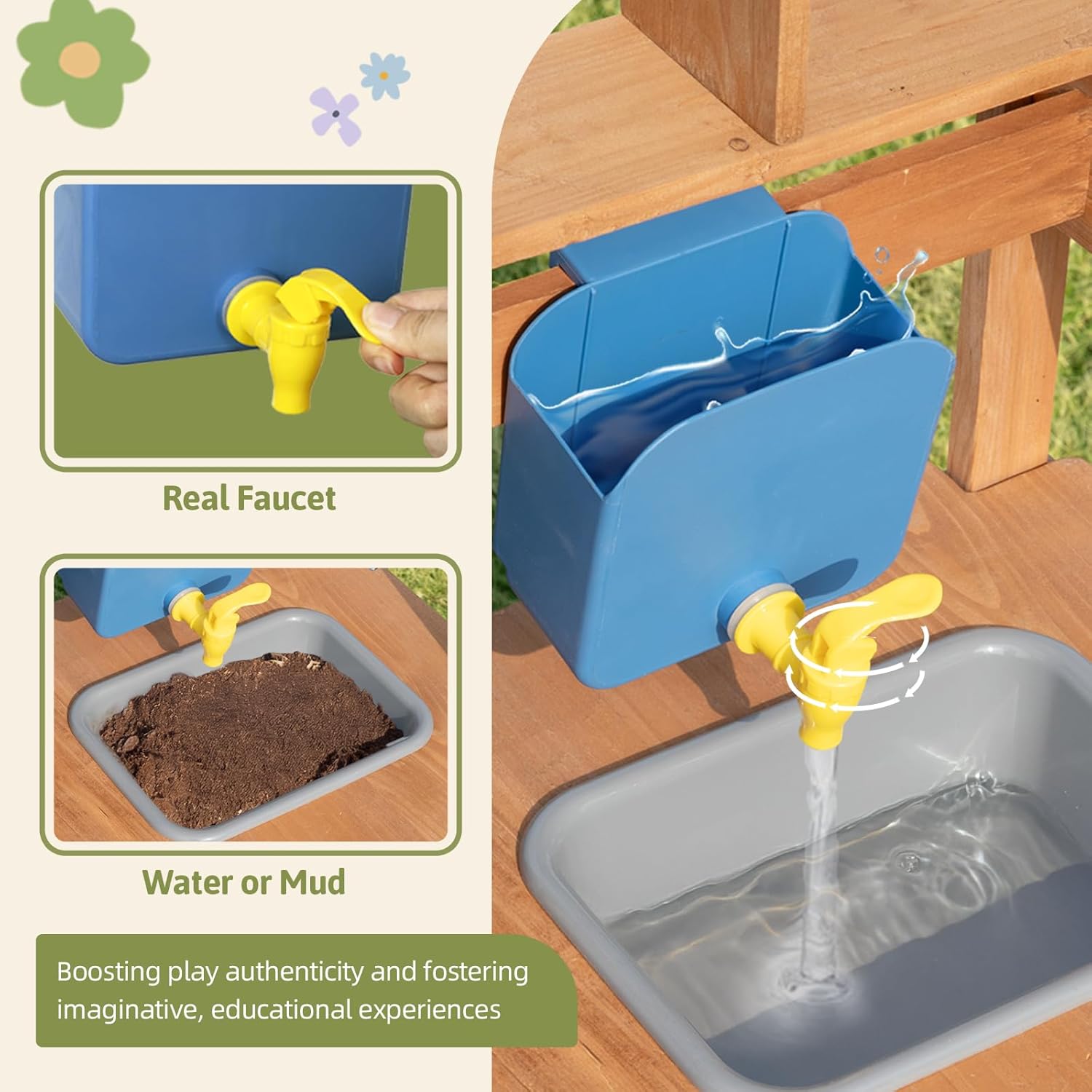# 머드 키친 야외 놀이 세트 캐노피 칠판 정원 도구  - Kids Outdoor Mud Kitchen 리뷰 및 가격