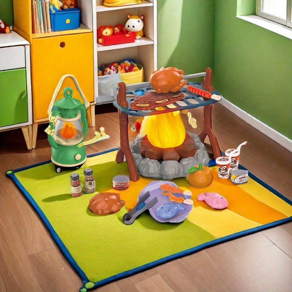 LED 조명 및 음향 효과가 있는 어린이 캠핑 놀이 세 - Kids Outdoor Grill Set 리뷰 및 가격