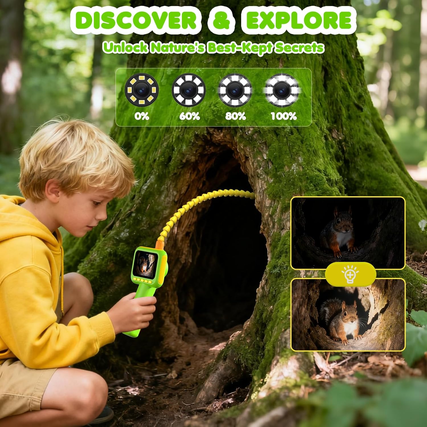 어린이용 내시경, 조명이 있는 내시경 카메라 장난감,  - Kids Outdoor Nature Toys 리뷰 및 가격