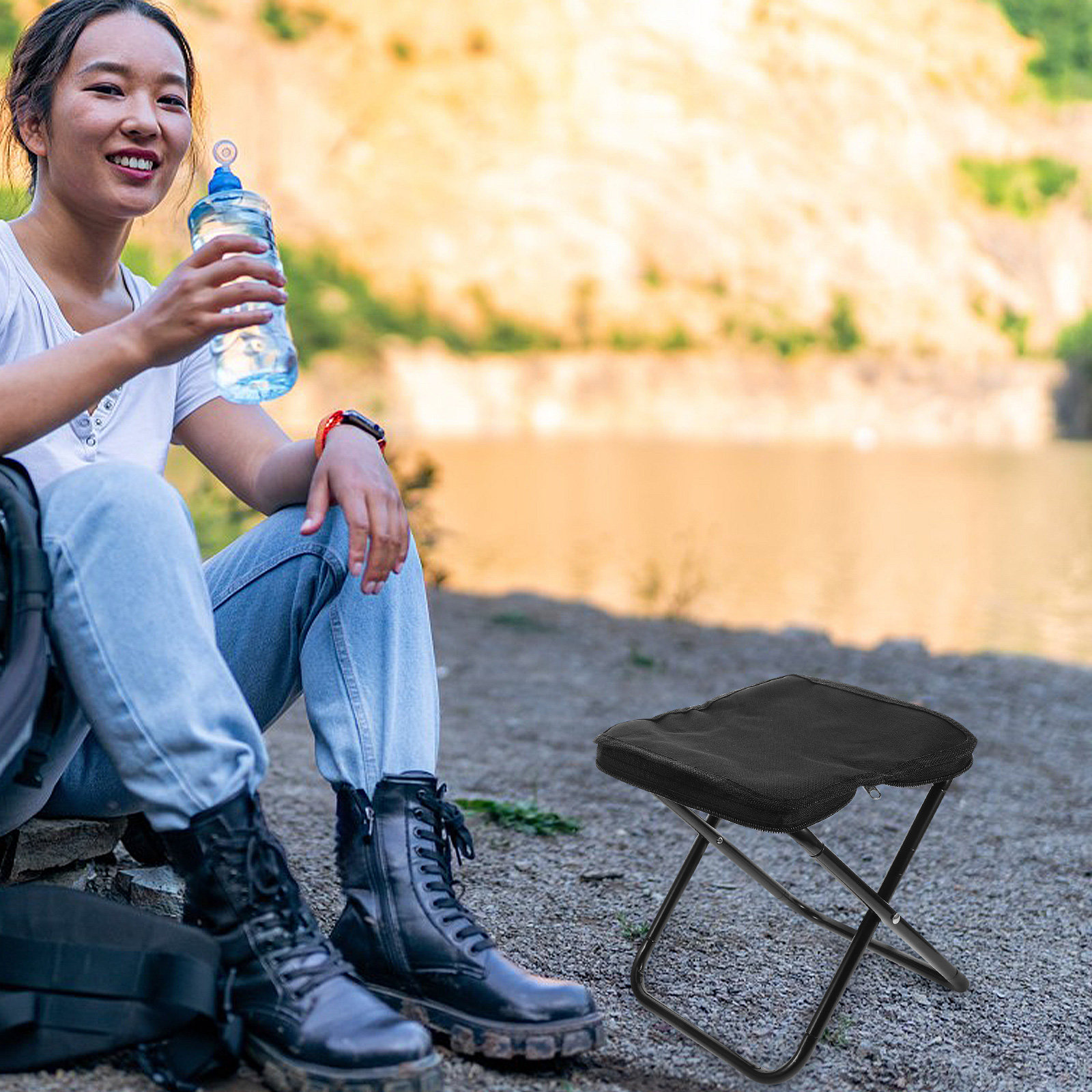 휴대용 경량 접이식 미니 스툴 의자, 접이식 캠핑 의자 - Kids Outdoor Folding Chair 리뷰 및 가격