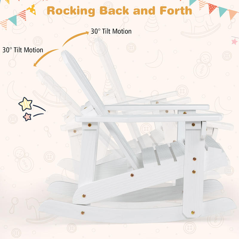 야외용 목재 어린이용 아디론닥 흔들의자(슬랫 시트 포함 - Kids Outdoor Adirondack Chair 리뷰 및 가격