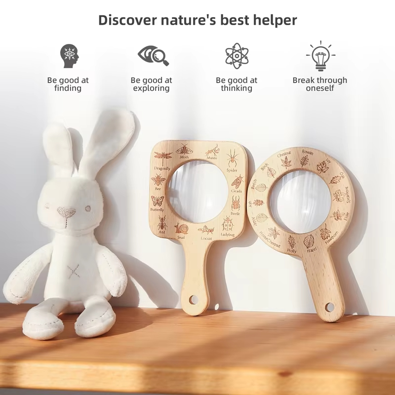어린이를 위한 나무 돋보기 자연 관찰 곤충과 나뭇잎 부 - Kids Outdoor Nature Toys 리뷰 및 가격
