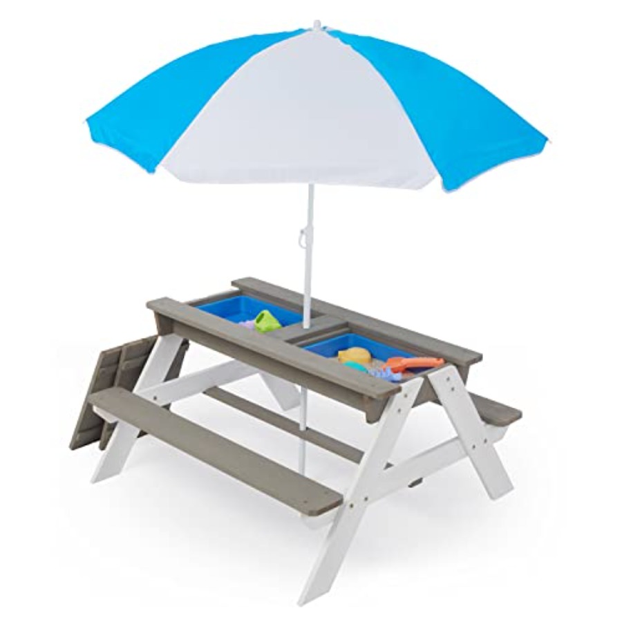 야외 마당 파티오 어린이용 피크닉 테이블: 3-in-1 - Kids Outdoor Umbrella For Table 리뷰 및 가격